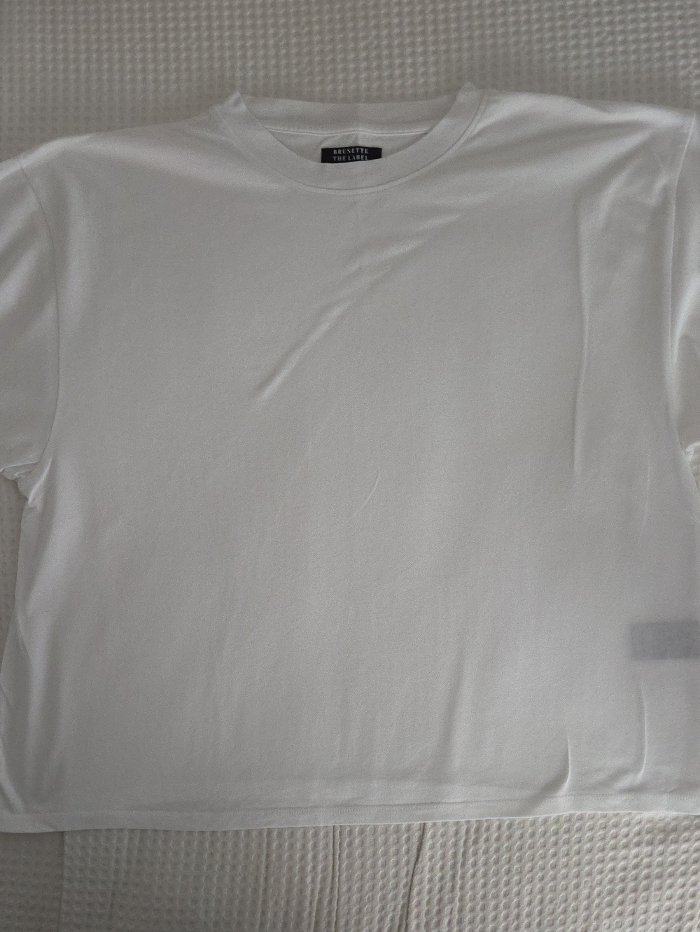 Brunette The Label White Short Sleeve Crew Tee
